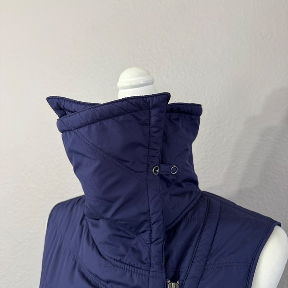 PrAna Women's Size M Navy Blue Diva Moto Mixed Materials Sweater Vest - Picture 8 of 12